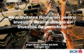 Atractivitatea Romaniei pentru investitii straine directe si investitii de portofoliu