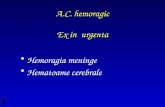 A.C. hemoragic Ex in  urgenta