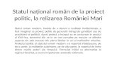 Statul na ţional român de la proiect politic ,  la relizarea României Mari
