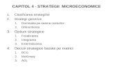 CAPITOL 4 - STRATEGII  MICROECONOMICE Clasificarea strategiilor Strategii generice