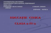 EDUCA Ţ IE  CIVICA CLASA a-IV-a