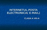 INTERNETUL.POSTA ELECTRONICA( E-MAIL)