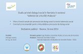 Studiu privind dialogul  social  în România în sectorul “SERVICII DE UTI LITĂȚI PUBLICE ”