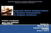 Raportul dintre dreptul intern şi dreptul internaţional în dreptul românesc