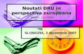 Noutati DRU in perspectiva europeana -  Proiect SILDRU -