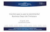 Procedura de inscriere la Business Days Lite Timisoara
