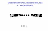 Admitere Master 2011