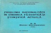 Mihail Radu Solcan-Problema rationalitatii in gandirea filosofica si stiintifica-Academia _Ştefan G