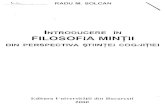 Mihail Radu Solcan-Introducere in filosofia mintii (oficial)-Editura Universităţii din Bucureşti