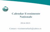 Calendar evenimente naţionale