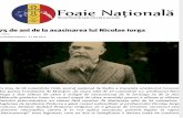 75 de Ani de La Asasinarea Lui Nicolae Iorga - Foaie Națională