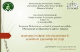 Lina MIHALUTA. Importanța instituției info-documentare în acreditarea specialității de Drept.