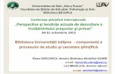 Elena Harconita, Lina Mihaluta.Biblioteca Universităţii bălţene - componentă a procesului de studiu şi cercetare ştiinţifică