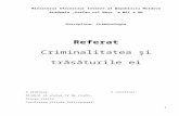 Criminalitatea si trasaturile ei