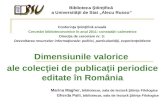 Marina Magher, Gherda Palii: Dimensiunile valorice ale colecţiei de publicaţii periodice editate în România