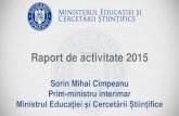 Raport 2015 Ministerul Educatiei