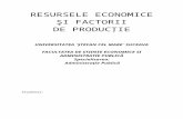 Resursele Economice Si Factorii de Productie