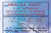 Analiza Swot an Scolar 2010 - 2011 Pt Didactic