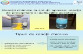 Curs 08 - Reactii Chimice. Reactii de Precipitare Si Aplicatiile Acestora