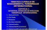 TEMTEMATICA CURSULUI DE MANAGEMENTUL TURISMULUI INTERNATIONALATICA Ti Master 2010-2011