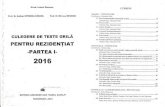 Culegere de Teste Grila Pentru Rezidentiat - Bucuresti 2016 - Reduced