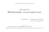Proiect la metode numerice