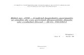 Bilet nr. 290 – Cadrul legislativ-normativ și studiu de caz privind dispozitiile finale ale codului fiscal – H.G. 50/2012