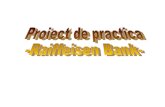 Proiect de Practica - Raiffeisen Bank.doc