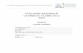 Subiecte Limba Romana_Test_2 Evaluarea Nationala Clasa a IV-A