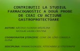 Contribuţii La Studiul Farmacognostic a Două Probe de Ceai Cu Acţiune Gastroprotectoare