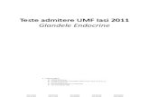 Teste Admitere UMF Iasi 2011 Glandele Endocrine 1