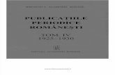 Academia Romana - Publicatiile Periodice Romanesti, Tom 4, 1925-1930