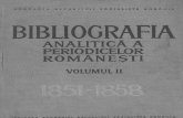 Bibliografia Periodicelor Romanesti, 2, I, 1851-1858