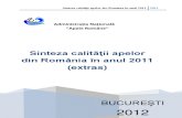 Sinteza Calitatii Apelor Din Romania_2011_extras
