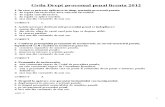 Subiecte Licenta 2012 - Drept Procesual Penal - OK
