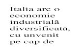Italia are o economie industrială diversificată