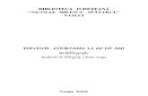 Moga, Liliana - Theodor Codreanu la 60 de Ani. Bibliografie