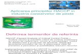 Aplicarea Principiilor HACCP in Industria Conservelor de Peste