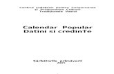 ### - Calendar Popular - Datini, Credinte [Vaslui]