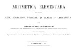 Aritmetica elementara pentru uzul scoalelor primare şi clasei I gimnaziala