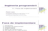 Ingineria programarii: Faza de implementare