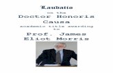 Laudatio Dr. H.C. Professor James E. Morris