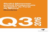 Studiul Manpower privind Perspectivele Angajarii de Forta de Munca III/2016
