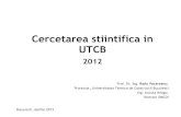 Raport Cercetare UTCB 2012