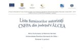 Furnizori autorizati CNFPA Valcea