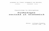 "Psihologie sociala si economica" Autor