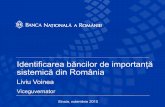 Identificarea băncilor de importanță sistemică din România