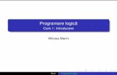 Programare logica - Curs 1: Introducere