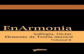 EnArmonia Solfegiu, dictat, elemente de teoria muzicii Volumul II