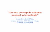 "Un nou concept in actiune: accesul la tehnologie”